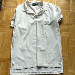 Polo by Ralph Lauren white piquet cotton XL